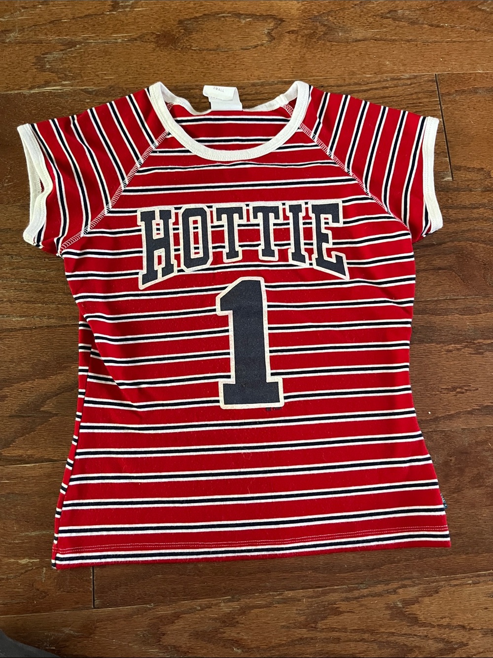 Y2K BIG FLIRT “Hottie #1” Baby Tee Size Small 90s Shirt